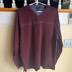 burgundy grandpa sweater